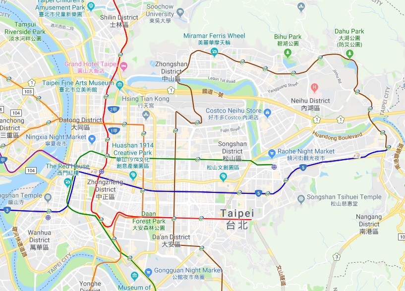 taipei travel map