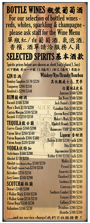On Tap Menu