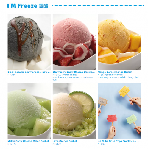 Ice Monster Menu