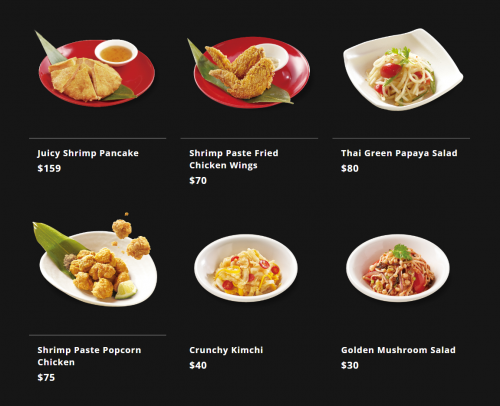 Very Thai Noodles Menu